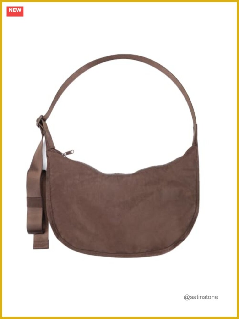 Waterproof Nylon Crossbody Crescent Bag Hobo with Adjustable Strap
